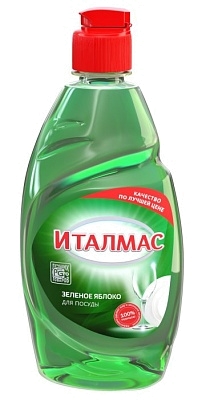 Моющее средство для посуды Италмас "Зеленое яблоко" (500 мл)